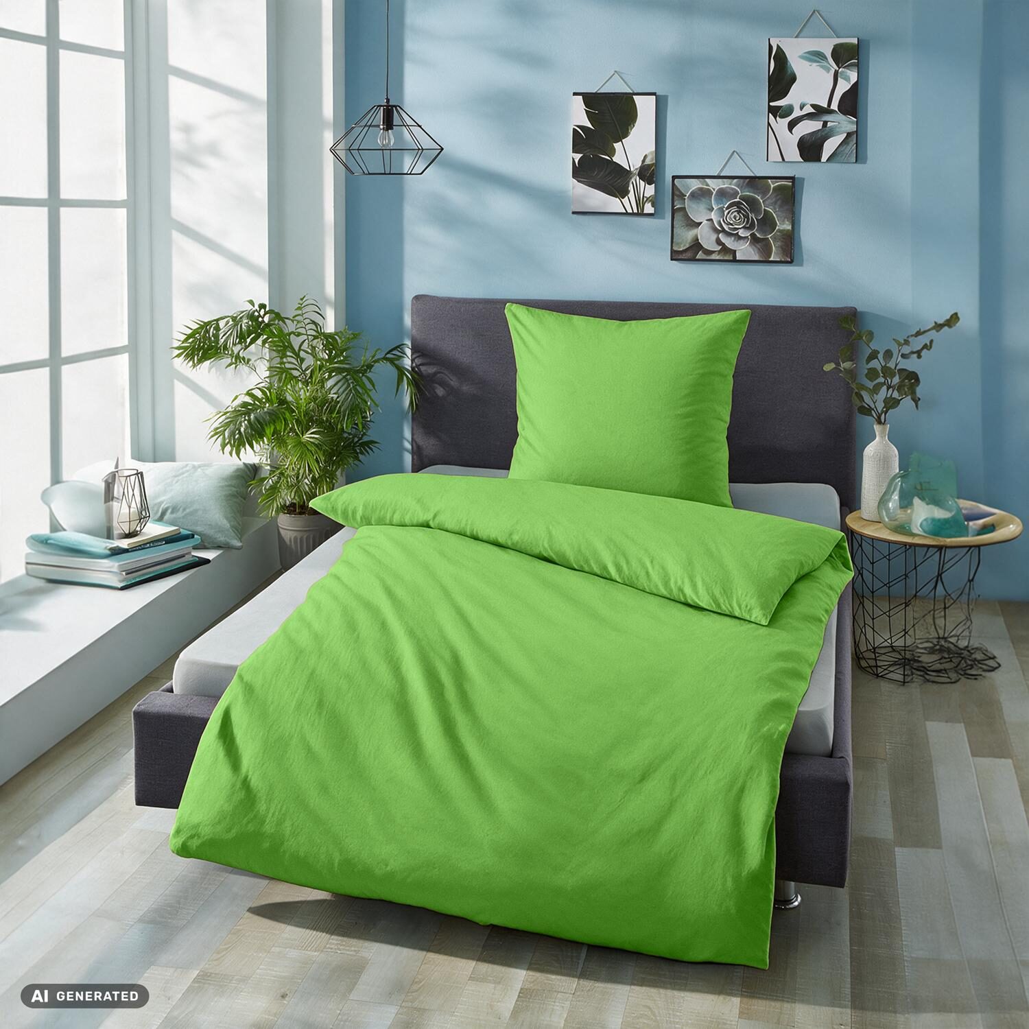 Juego de dos piezas de ropa de cama Cloud Comfort de satén de mako, 135 x 200 cm + 80 x 80 cm