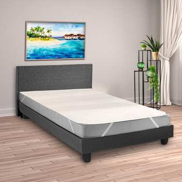 Protetor de colchão Sleezzz Basic Molton 140 x 190 cm, protetor de colchão em 100% algodão, cores naturais, tensão fixa