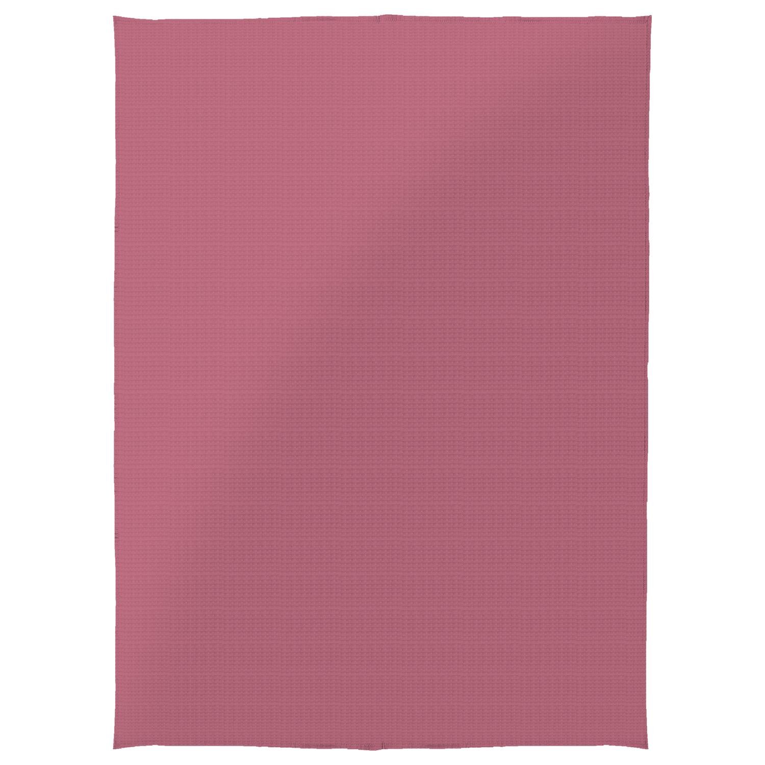 Manta piqué gofre algodón rosa 75 x 120 cm