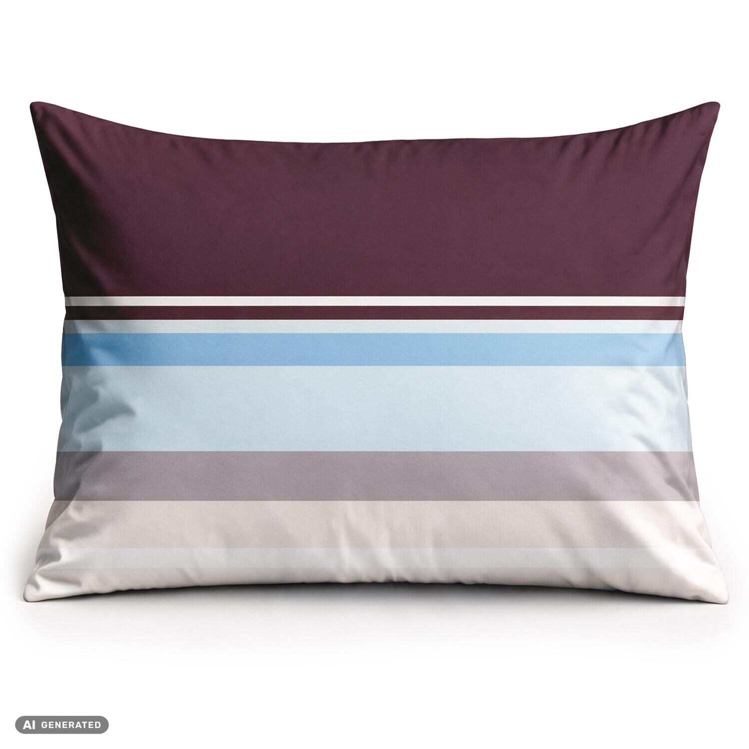 Funda de almohada de algodón CloudComfort Basic, a rayas rojas y azules, juego de 2 unidades, 70 x 90 cm