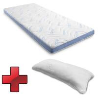 Koldskumstoppe CloudComfort Cool 140 x 200 cm H2/H3, højde 7 cm, fasthedsniveau H2/H3, 7-zonetoppe med sommer- og vinterside