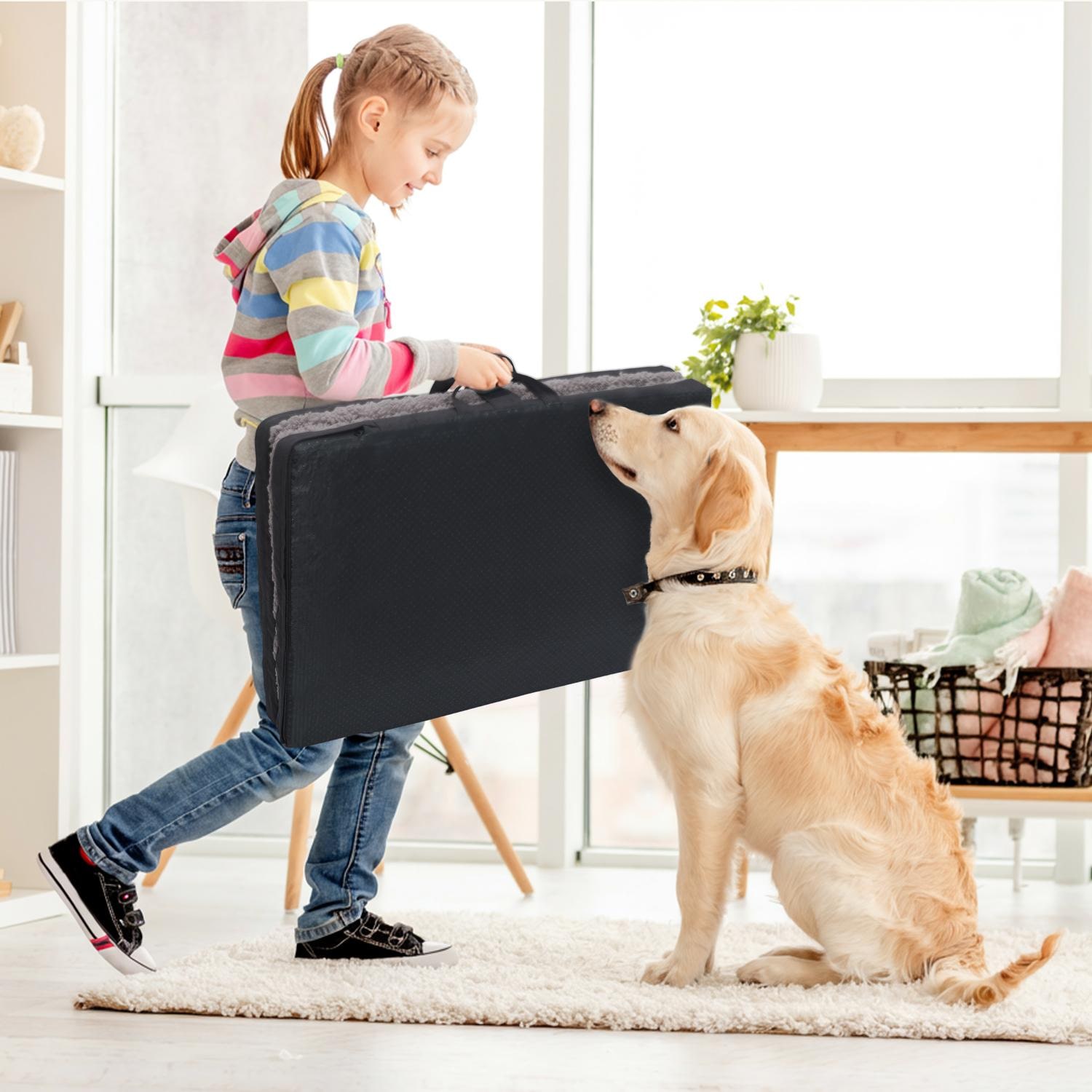 Petzzz alfombrilla ergonómica para mascotas Diva XL 120 x 80x 5 cm, plegable, antideslizante