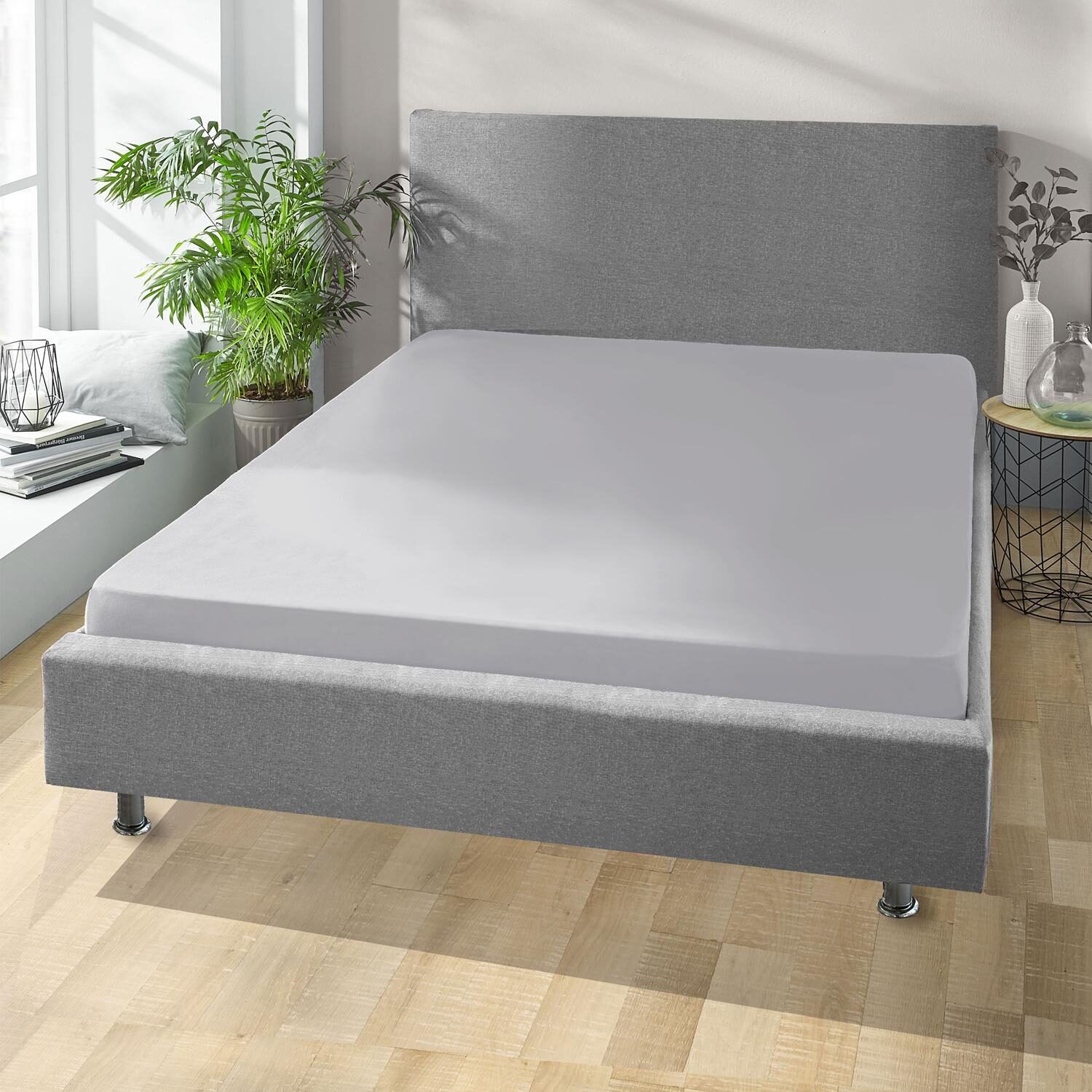 Pack económico 3 colores sábana bajera microfibra interlock jersey 90 x 190 - 100 x 200 cm (3 piezas)