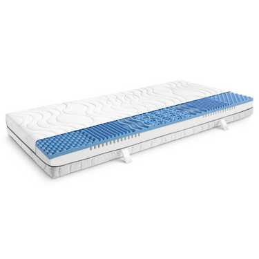 Colchón viscoelástico de 7 zonas Sleezzz Smart 160 x 200 cm, altura 18 cm, nivel de firmeza H3 con espuma con memoria de aire
