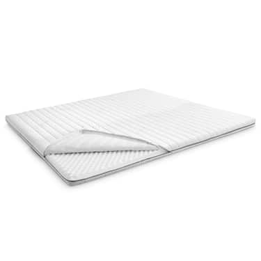 Kallskumstopp Supportho Premium-topp 120 x 200 cm H3, höjd 9 cm, hårdhetsgrad H3 med antibakteriellt överdrag CloudComfort Basic gel-flingkudde 40 x 80 cm