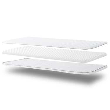 Supportho premium kallskumstopp 140 x 200 cm H3, höjd 9 cm, hårdhetsgrad H3 med antibakteriellt överdrag + Supportho geleffektkudde 40 x 80 cm
