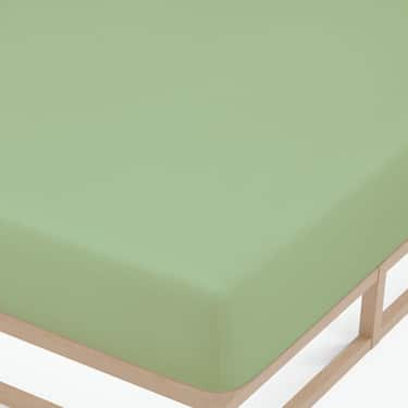 Sábana bajera microfibra interlock jersey verde 140 x 190 - 160 x 200 cm