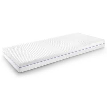 Colchón ergonómico 90x200 cm Supportho Premium de 7 zonas, altura 18 cm, nivel de firmeza H2/H3 + juego de cama de microfibra CloudComfort Basic 135 x 200 cm + 80 x 80 cm