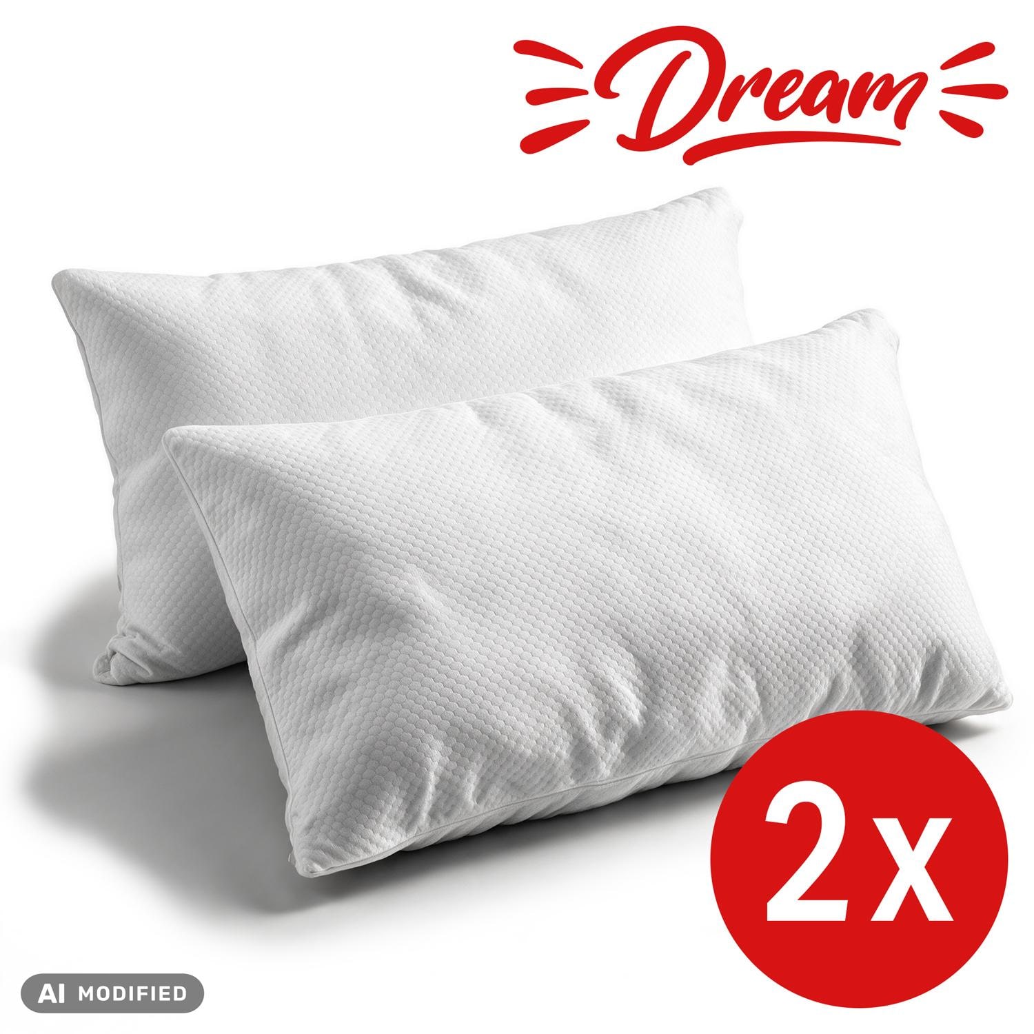 Pack doble almohada viscoelástica de apoyo cervical Dream 40 x 80 cm