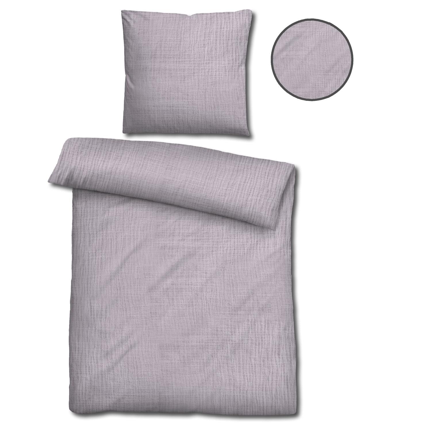 Paquete doble de ropa de cama de muselina Sleezzz® morada 135 x 200 cm + 80 x 80 cm