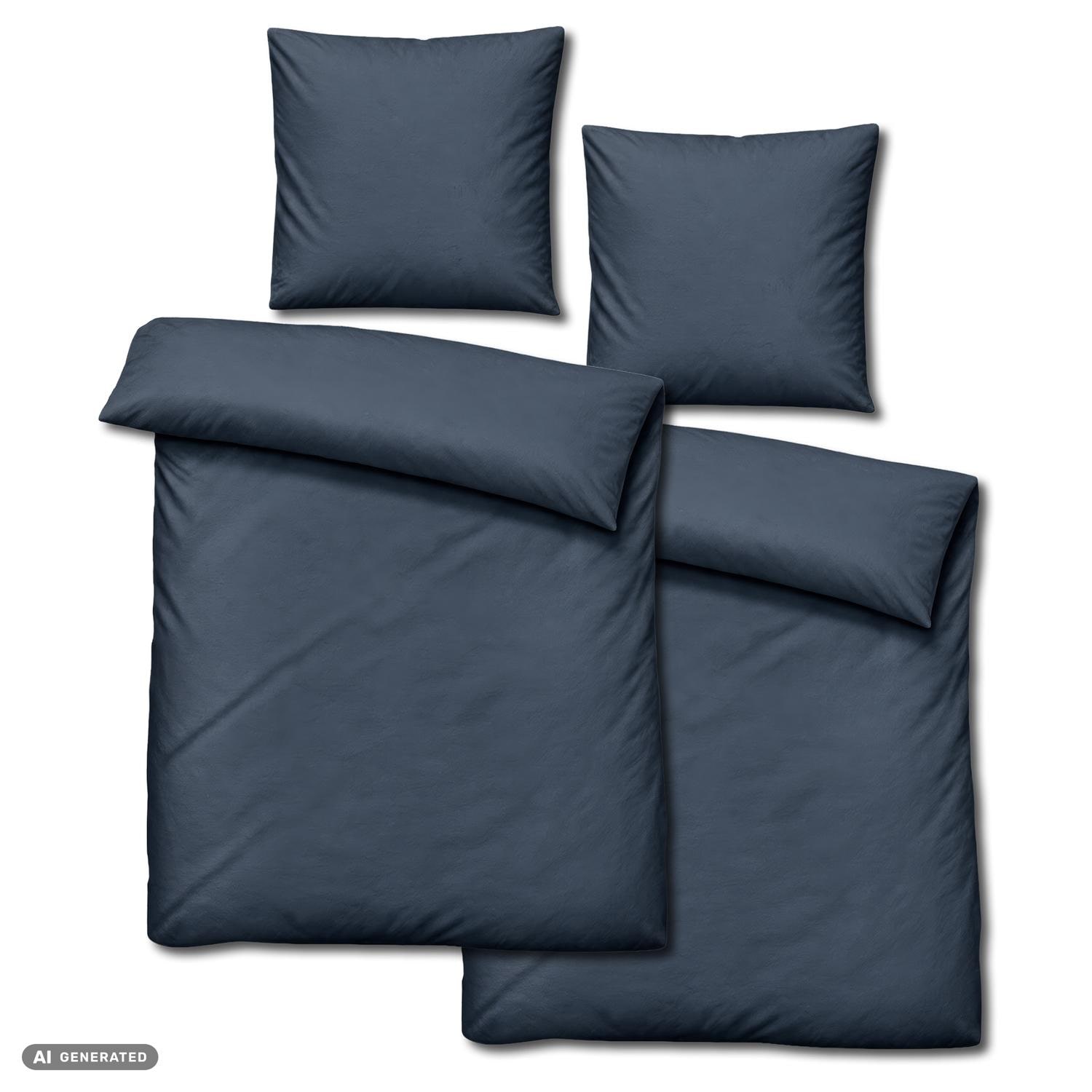 Juego de dos juegos de ropa de cama CloudComfort Basic de microfibra, color antracita, 135 x 200 + 80 x 80 cm