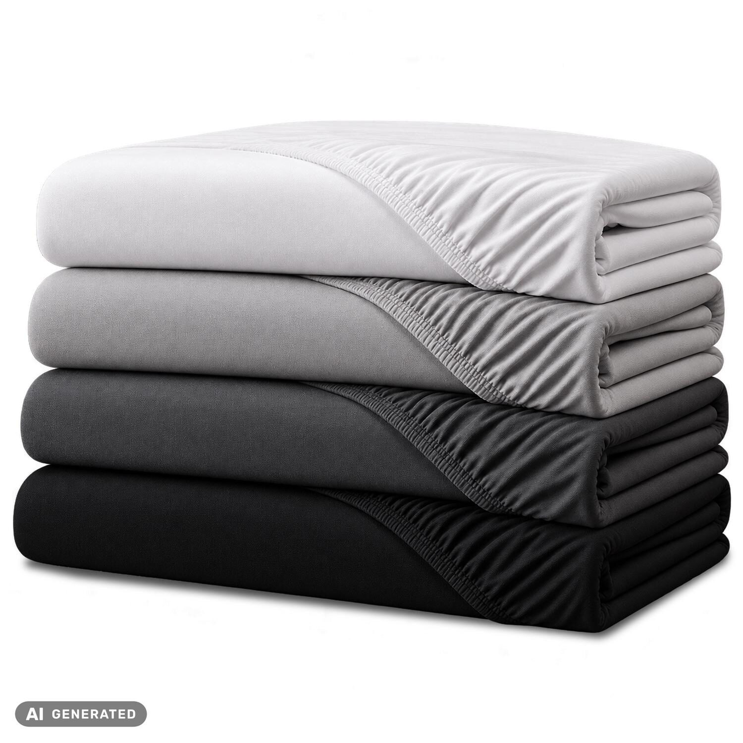 Pack económico 4 colores CloudComfort Basic sábanas bajeras 90 x 190 - 100 x 200 cm