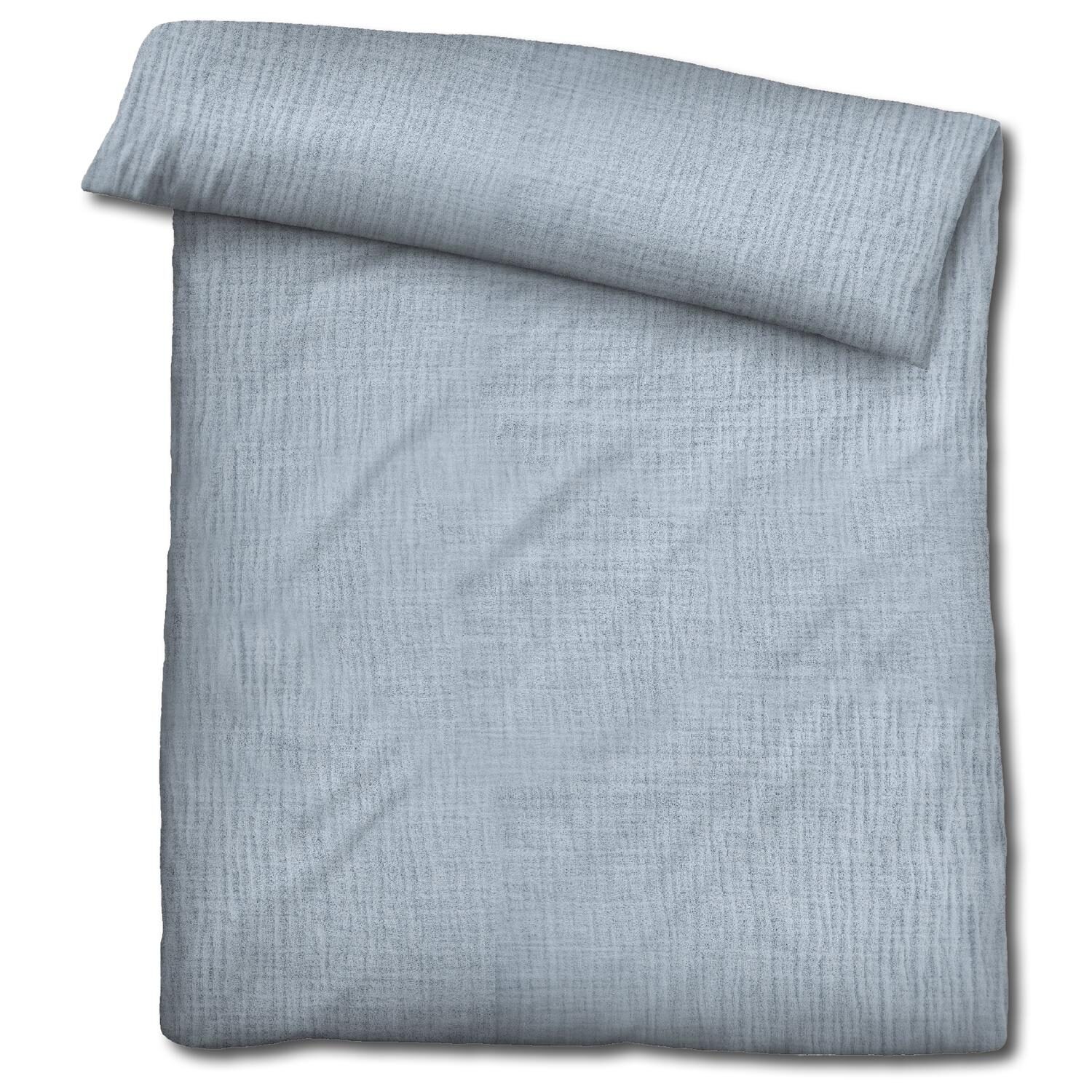 Paquete doble de ropa de cama de muselina Sleezzz® azul 135 x 200 cm + 80 x 80 cm