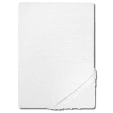 Prostěradlo Castell z mikrovlákna interlock jersey bílé 90 x 190 - 100 x 200 cm
