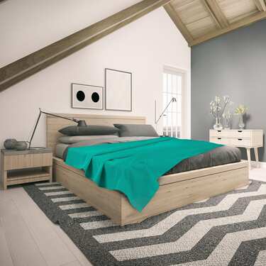 Manta waffle piqué algodón turquesa 130 x 180 cm