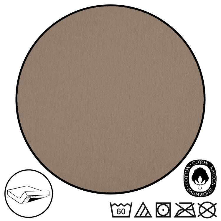 Juego de 4 sábanas bajeras CloudComfort Basic de jersey elástico, color topo, 120 x 200 cm (4 unidades)