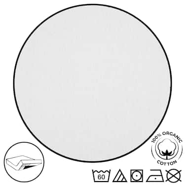 Sábana bajera blanca 90 x 190 - 100 x 200 cm de algodón 100% orgánico paquete doble