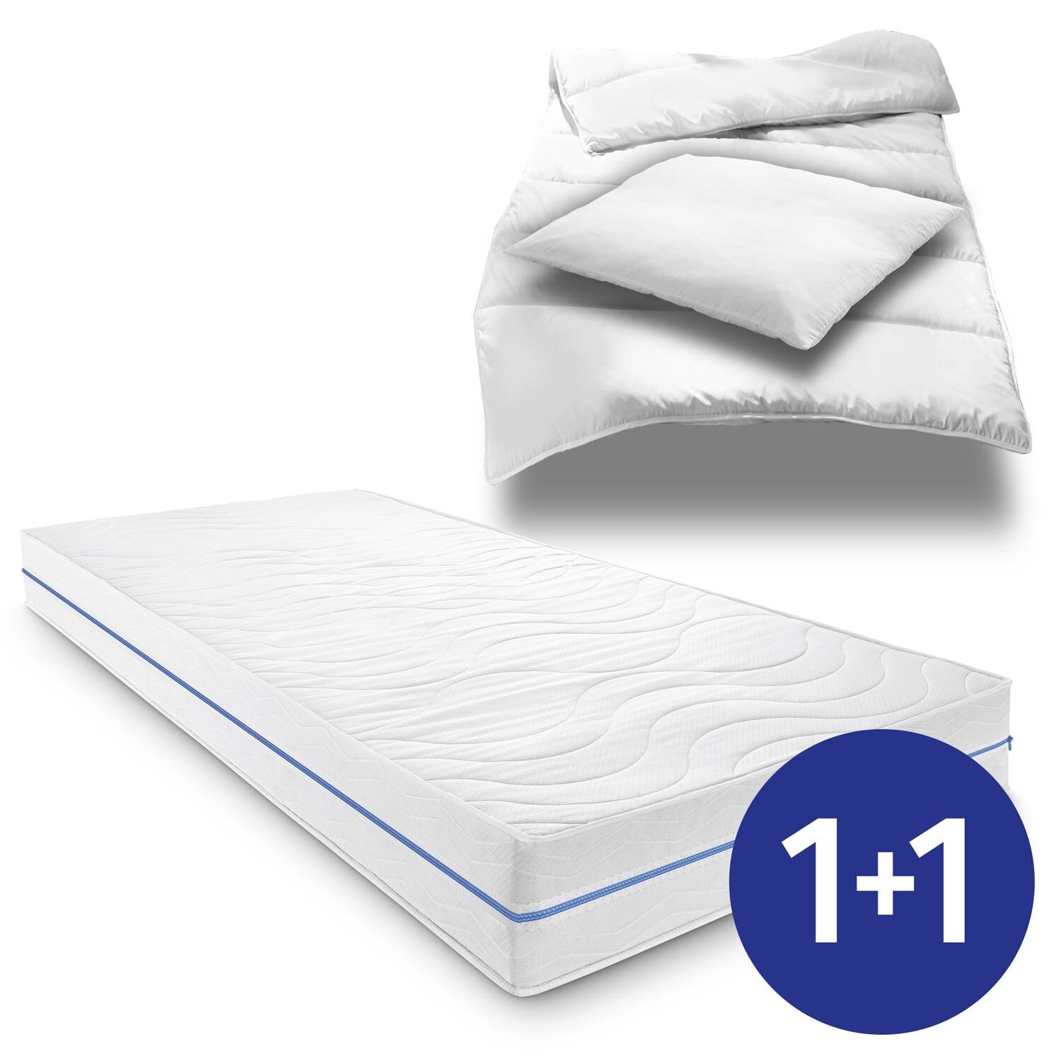 Supportho Premium 140 x 200 cm H2/H3 + juego de cama de microfibra 135 x 200 cm + 80 x 80 cm