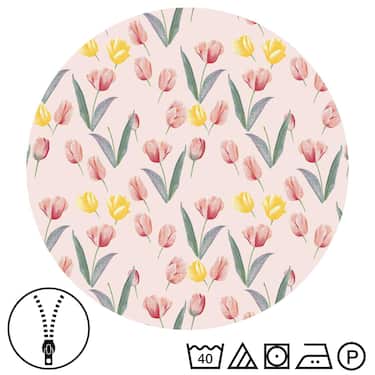 Paquete doble de ropa de cama de microfibra CloudComfort Basic tulipanes 135 x 200 + 80 x 80 cm