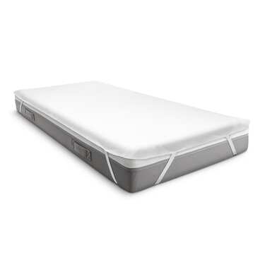 Sleezzz Vital nepremokavý molitanový chránič matraca s pevným napnutím 80 x 200 cm, chránič matraca zo 100 % bavlny v bielej farbe