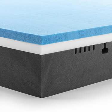 Sleezzz Premium viscoelastic mattress 90 x 200 cm, height 20 cm, firmness level H2/H3, with reversible handles + mattress topper / mattress topper 90 x 200 cm