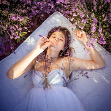 Colchón ergonómico de espuma fría Supportho Lavanda 90 x 200 cm, altura 18 cm, nivel de firmeza H2/H3 + sobrecolchón 90 x 200 cm