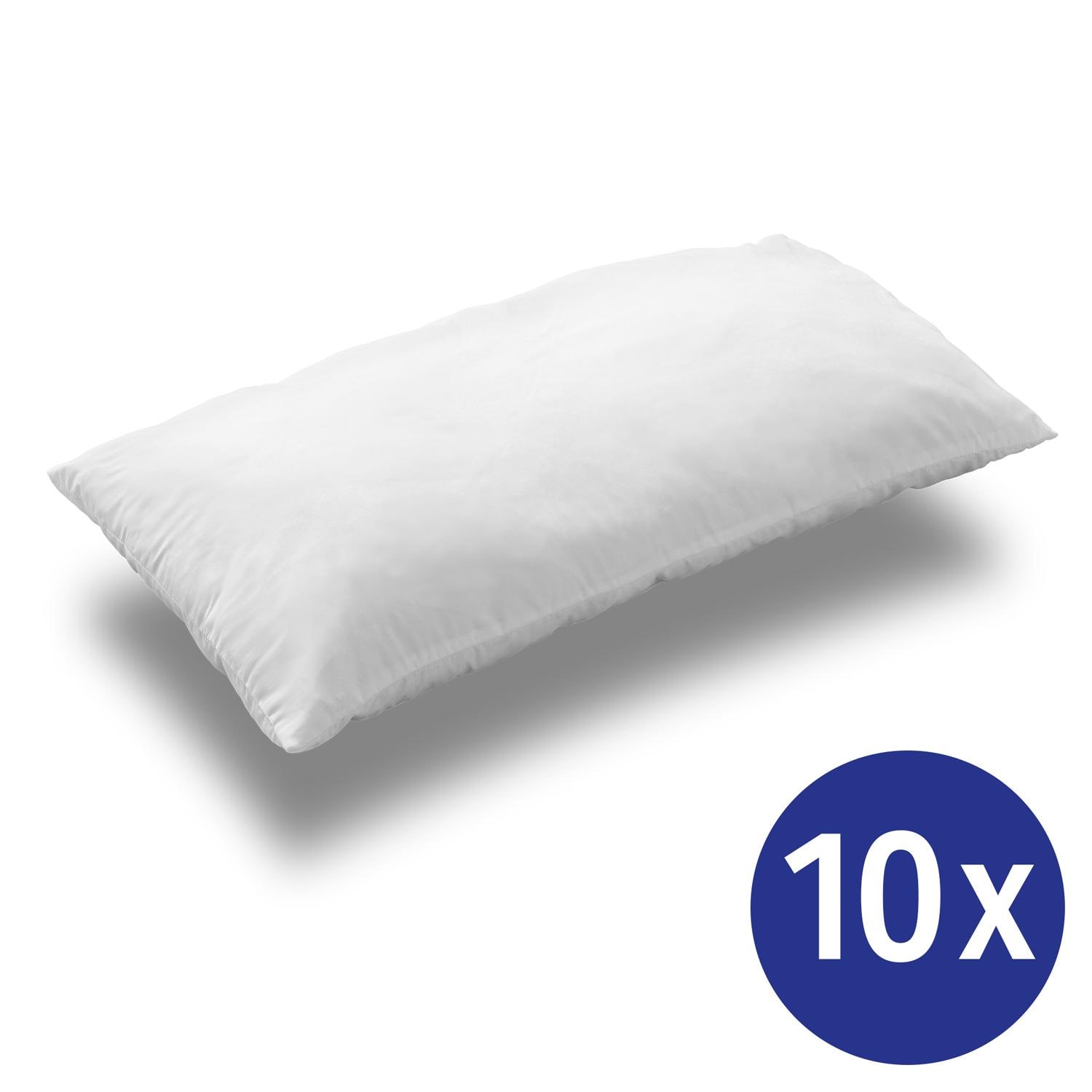 Juego de 10 almohadas de microfibra CloudComfort Basic 40 x 80 cm