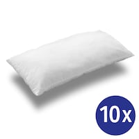 10 x Almohada de microfibra CloudComfort Basic 40 x 80 cm