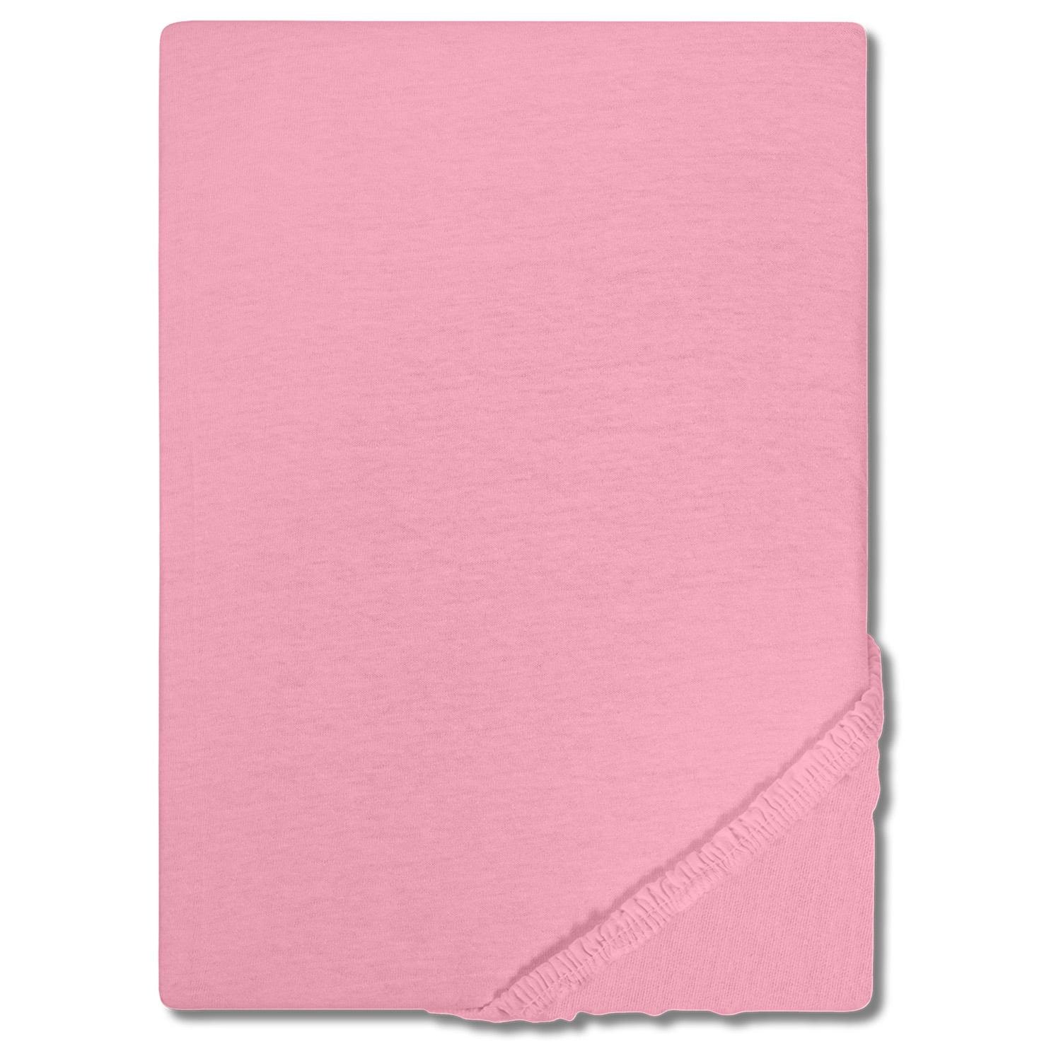 Setex REFIBRA Fine Beaver Fitted Sheet, 4-Pack, Pink, 200 x 200 cm