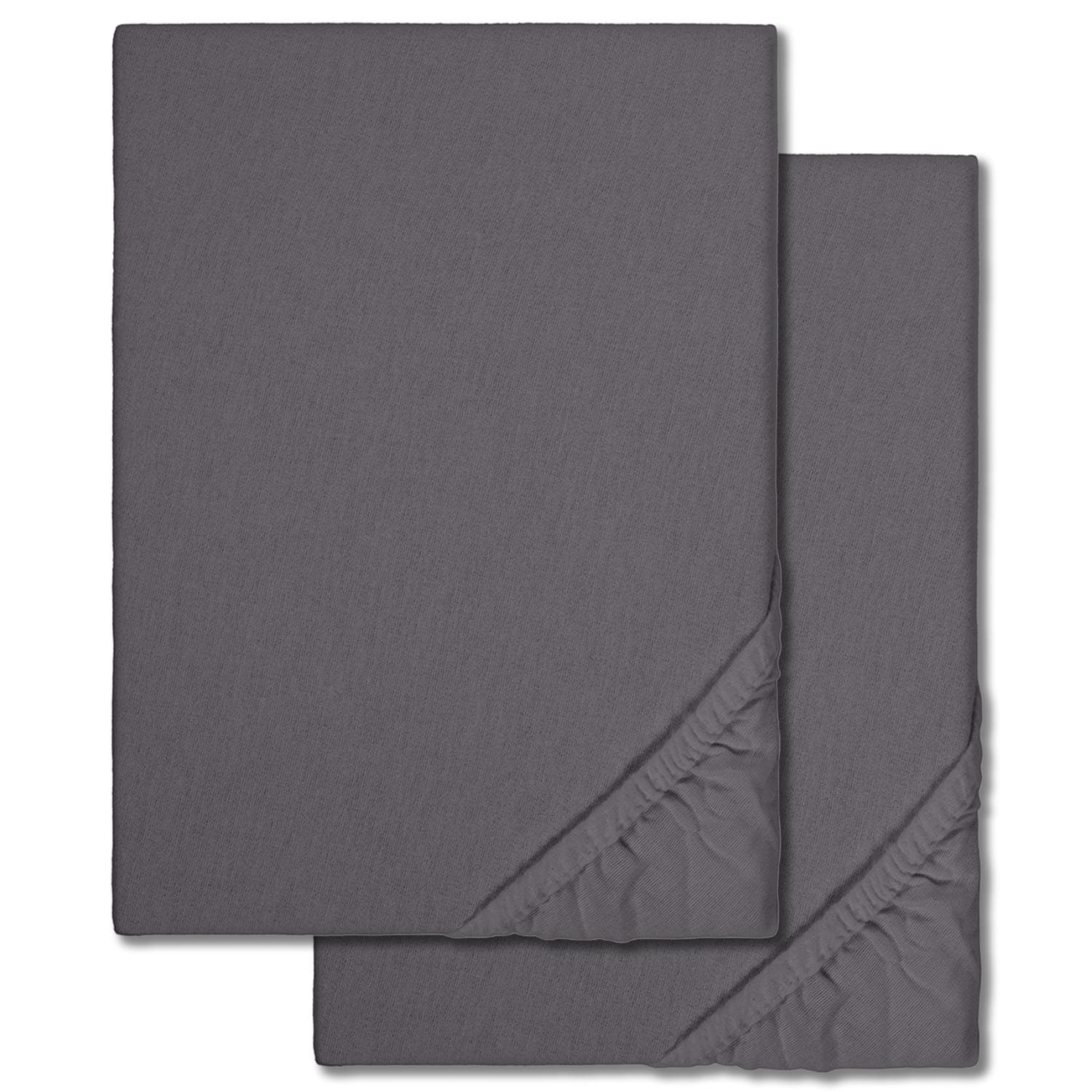 Sengelagen vinterfleece antracit 90 x 190 - 100 x 200 cm dobbeltpakke