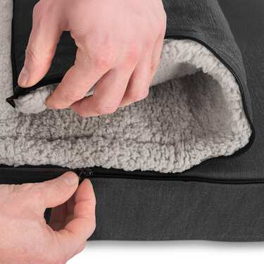 80 x 55 x 23 cm cama ortopédica para perros con respaldo tamaño M