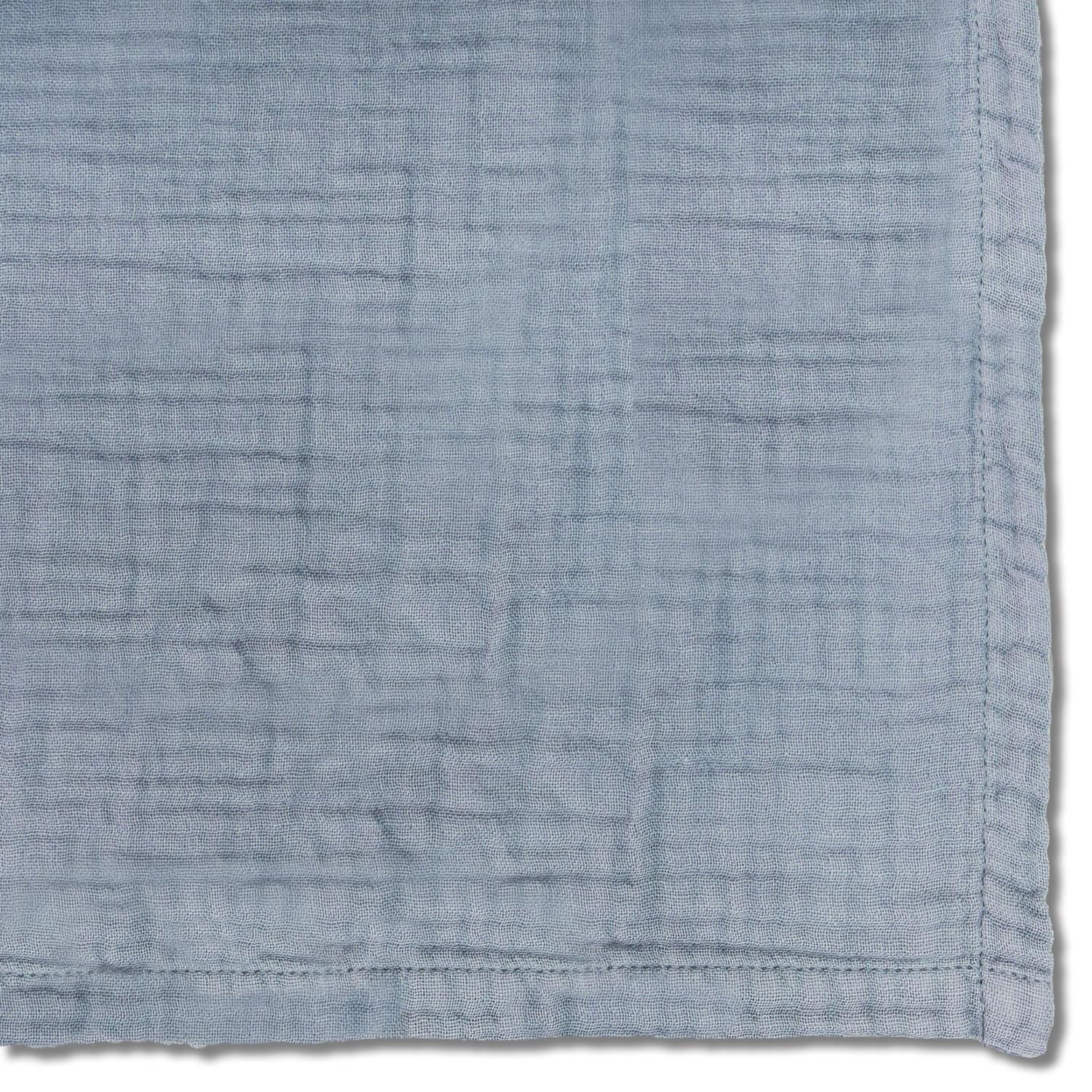 Cover in detail – Sleezzz® muslin blanket blue 150 x 200 cm