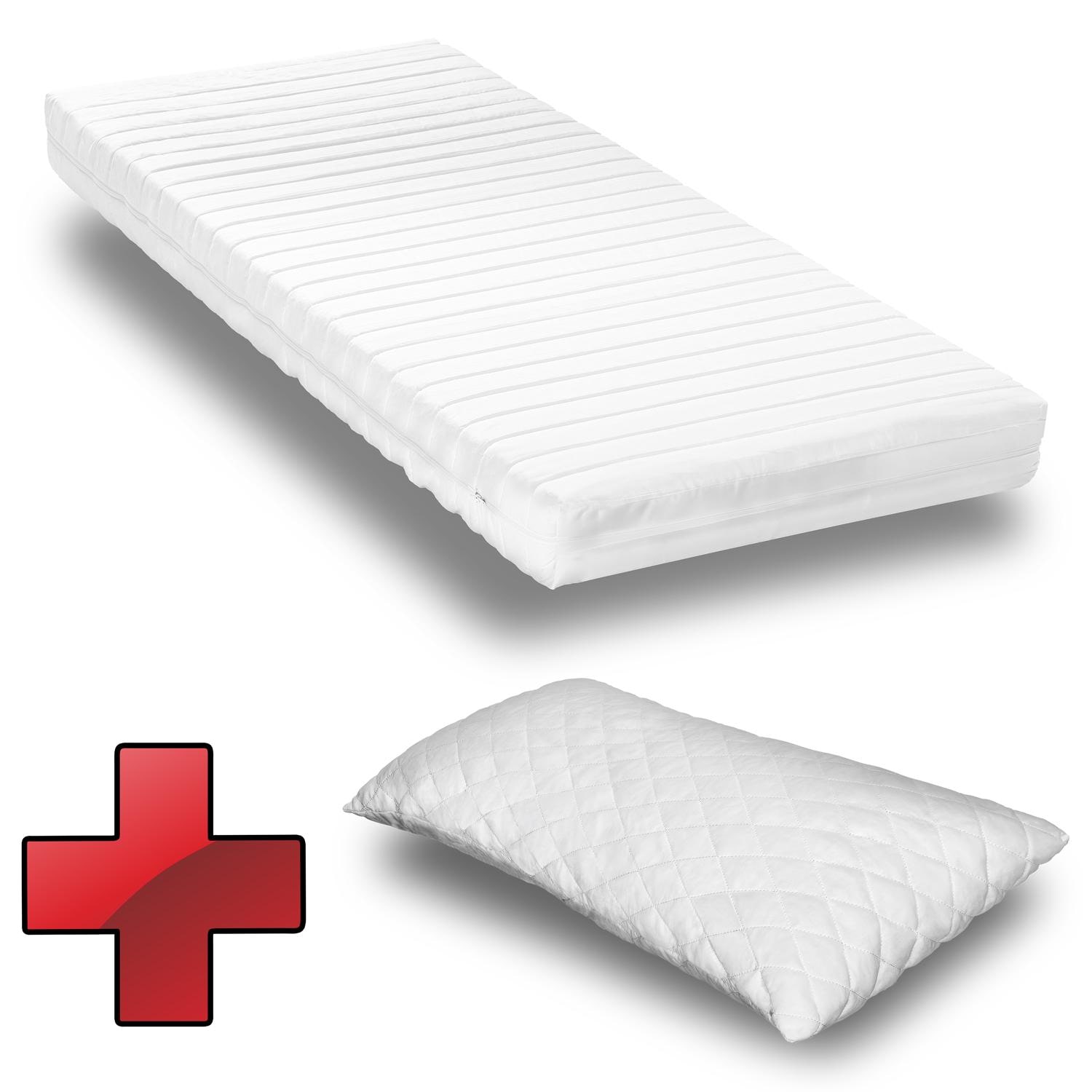 Vzmetnica iz hladne pene K16 90 x 190 cm + vzglavnik CloudComfort Basic z gelovimi kosmiči 40 x 80 cm Vzmetnica iz hladne pene K16 90 x 190 cm + vzglavnik CloudComfort Basic z gelovimi kosmiči 40 x 80 cm