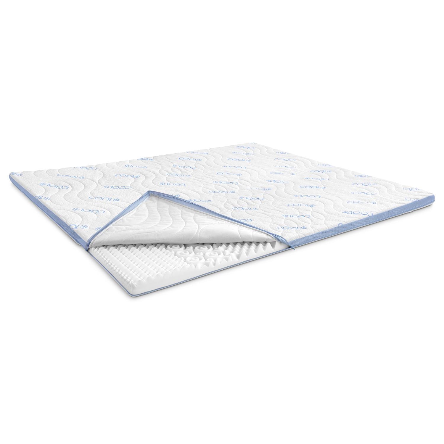 Construction and layers – CloudComfort Cool Topper 180 x 200 cm H2/H3 + 2 x CloudComfort Viscoelastic Pillows 40 x 80 cm