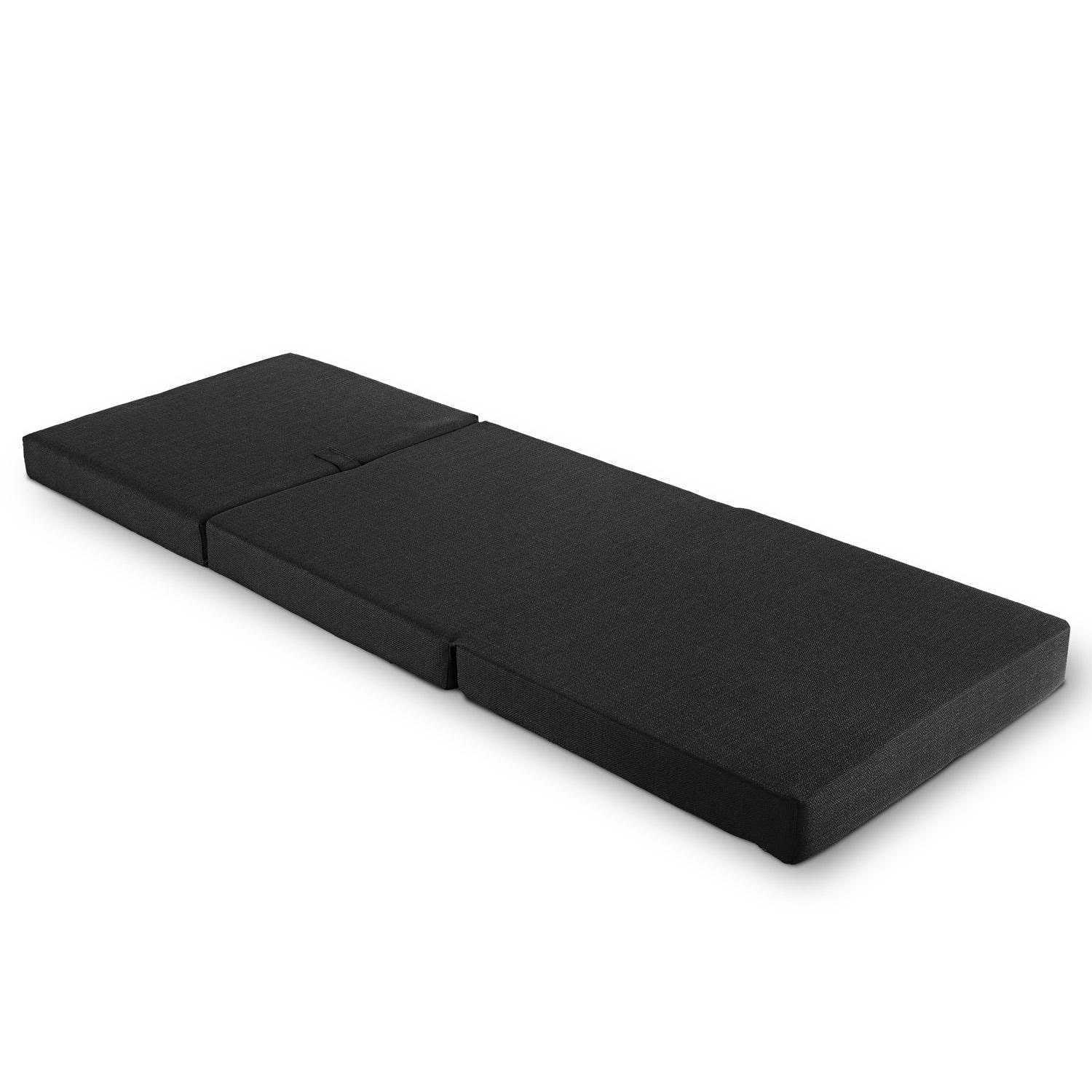 Çevrilebilir yüzler – CloudComfort Premium katlanır yatak 70 x 195 cm siyah