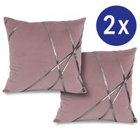 Декоративна подушка рожева 45 x 45 см