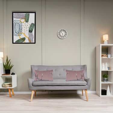 Cojín decorativo rosado 30 x 50 cm