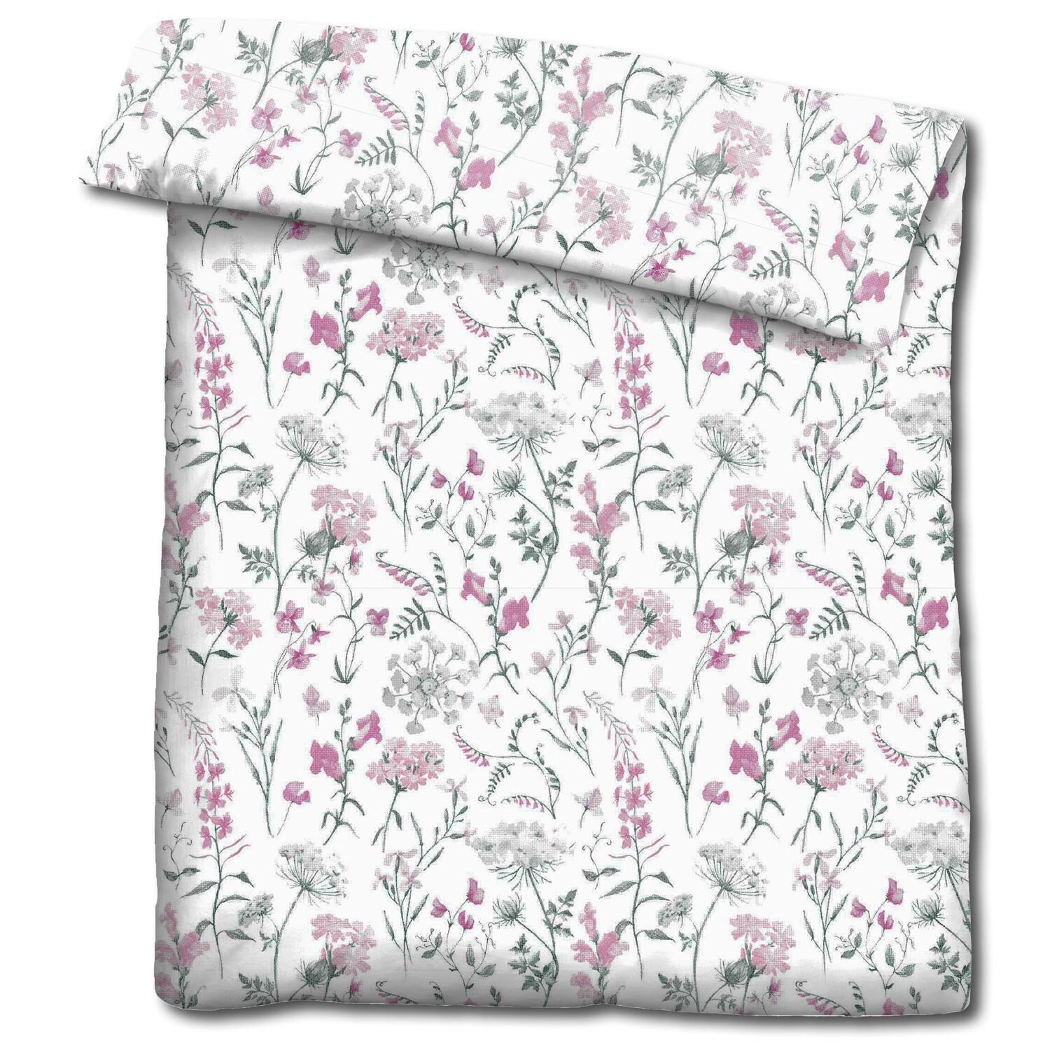 CloudComfort Basic microfiber bed linen summer flowers 135 x 200 + 80 x 80 cm