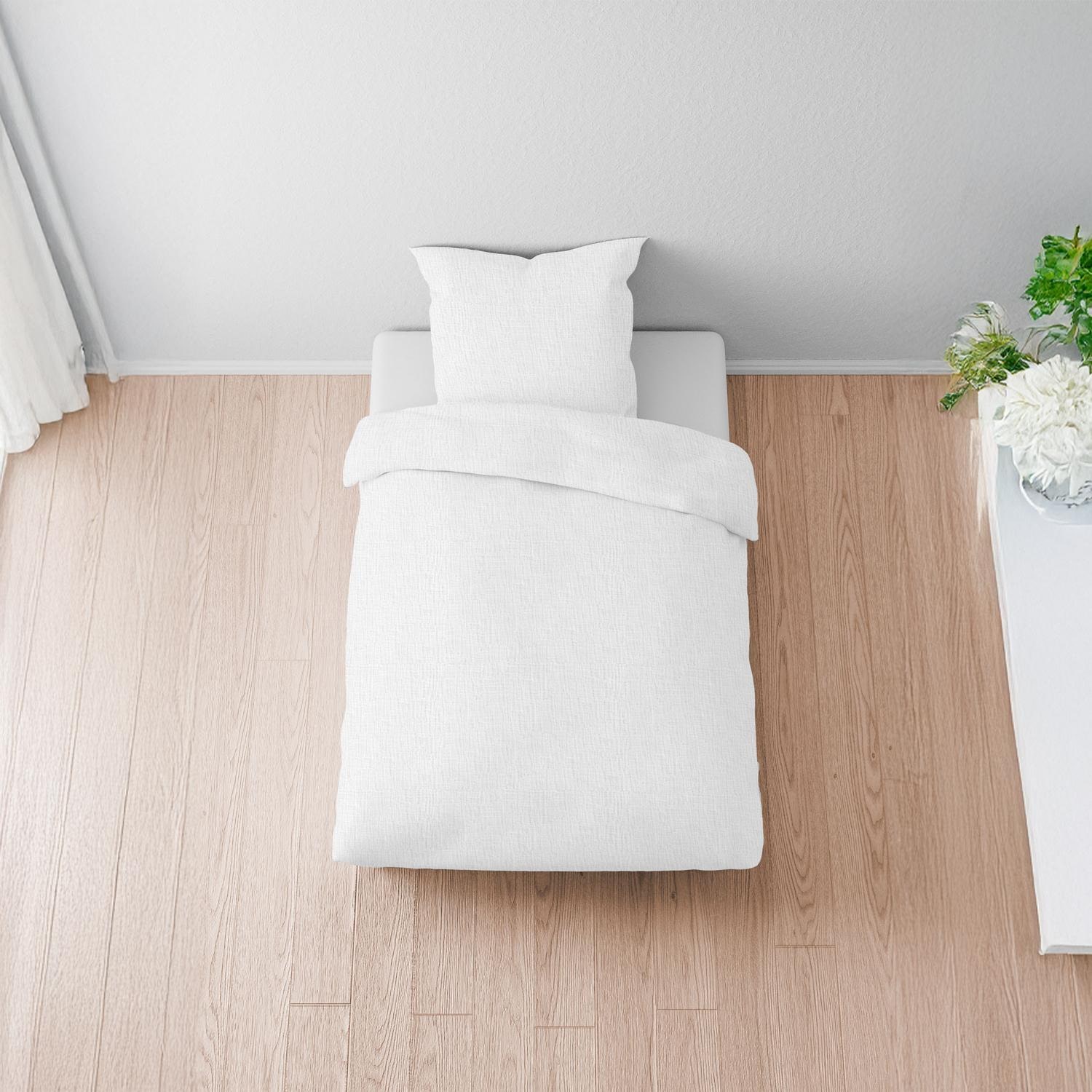 Double pack Sleezzz® muslin bed linen white 135 x 200 cm + 80 x 80 cm