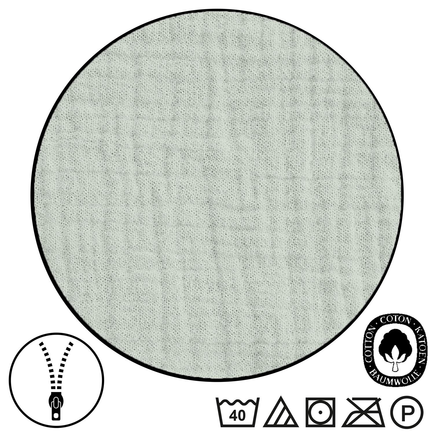 Lote de dos piezas de ropa de cama de muselina Sleezzz® verde, 155 x 220 cm + 80 x 80 cm