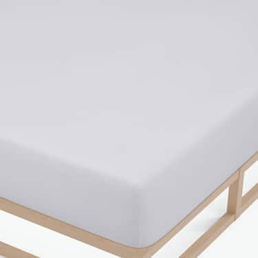 Sábana bajera microfibra interlock jersey gris plata 90 x 190 - 100 x 200 cm 180 x 200 - 200 x 200 cm