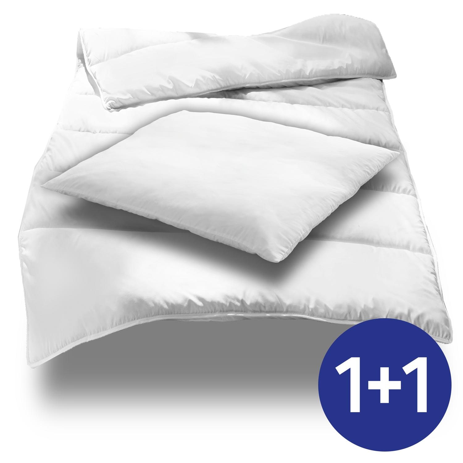 Ergonomic mattress 140x200 cm 7-zone Supportho Premium, height 18 cm, firmness level H2/H3 + CloudComfort Basic microfiber bed set 135 x 200 cm + 80 x 80 cm