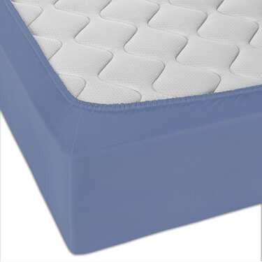 Dupla csomag CloudComfort Basic lepedő sztreccs kék 90 x 190 - 100 x 200 cm (2 db)