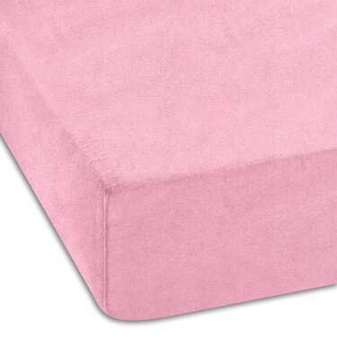 Paquete doble de sábanas bajeras de sarga Setex Molton rosa 90 x 200 cm