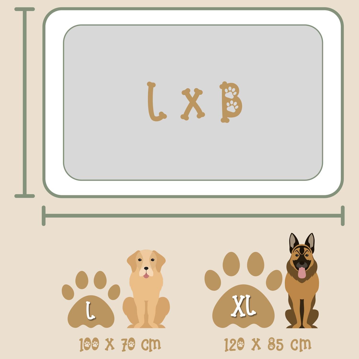 Cama para perro Petzzz Lucky L 100 x 70 x 27 cm con cojín interior ortopédico