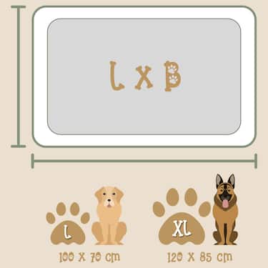 Petzzz koeravoodi Lucky L 100 x 70 x 27 cm koos ortopeedilise sisupatjaga