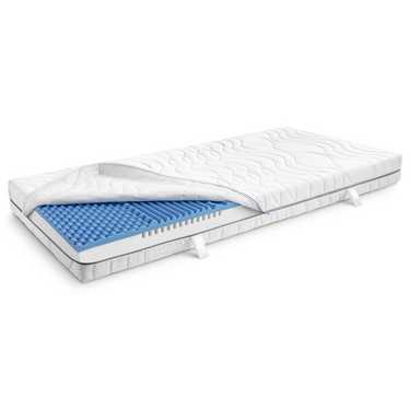 Colchón viscoelástico de 7 zonas Sleezzz Smart 160 x 200 cm, altura 18 cm, nivel de firmeza H3 con espuma con memoria de aire