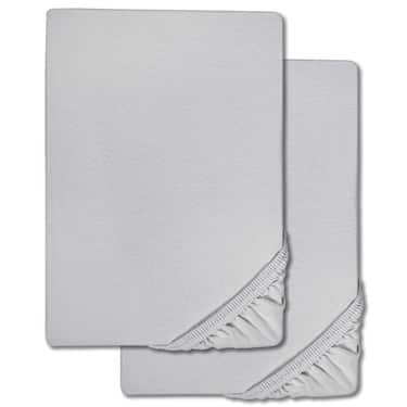 Castell sábana bajera microfibra interlock jersey gris plata 90 x 190 - 100 x 200 cm paquete doble