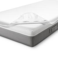 Sleezzz Vital protector de colchón molleton impermeable tensión fija 80 x 200 cm, protector de colchón de algodón 100% en blanco