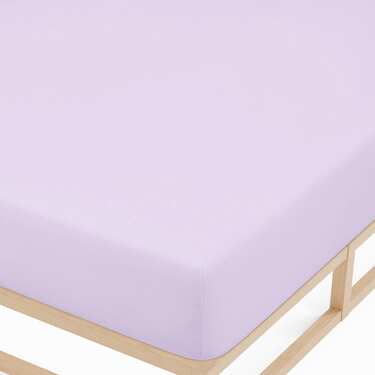 Sábana bajera microfibra interlock jersey lila 90 x 190 - 100 x 200 cm doble pack de 4